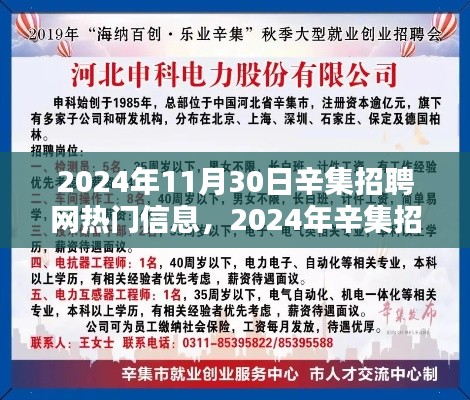 2024年辛集招聘网热门信息概览,11月30日更新