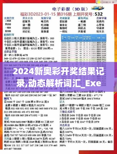 2024新奥彩开奖结果记录,动态解析词汇_Executive4.449