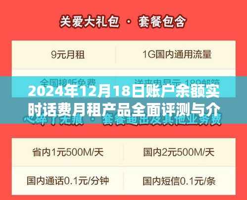 2024年实时话费月租产品全面评测与介绍,账户余额一览无遗