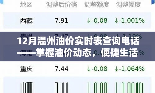 温州油价实时查询电话,轻松掌握油价动态