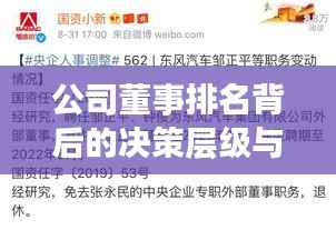 公司董事排名背后的决策层级与角色解析